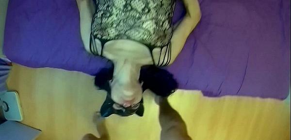  Incredibly deep and beautiful blowjob from a beautiful girl in a mask